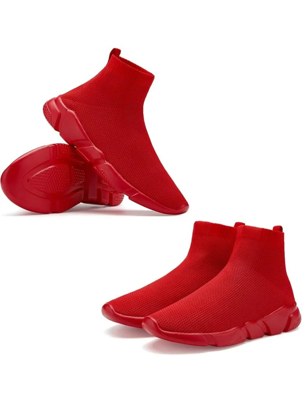 🆕Men's Dark Red Mesh Running Comfortable Lightweight Breathable Walking Shoes